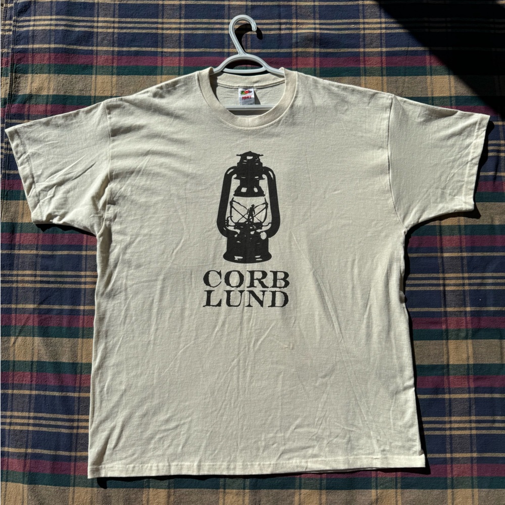 Corb Lund Cream Cream Off White Short Sleeve Tee Shirt
